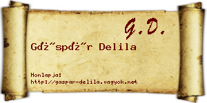 Gáspár Delila névjegykártya